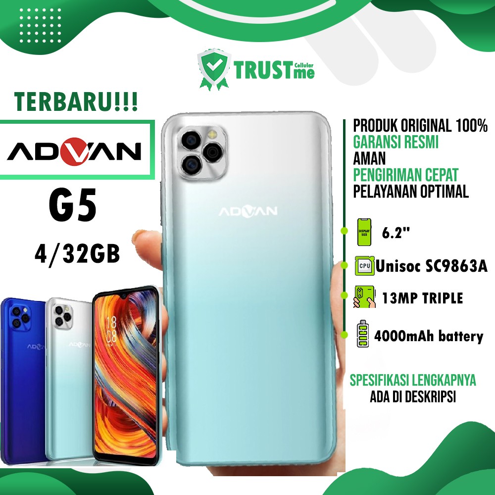 Advan G5 4 32gb Ram 4gb Internal 32gb Garansi Resmi Shopee Indonesia