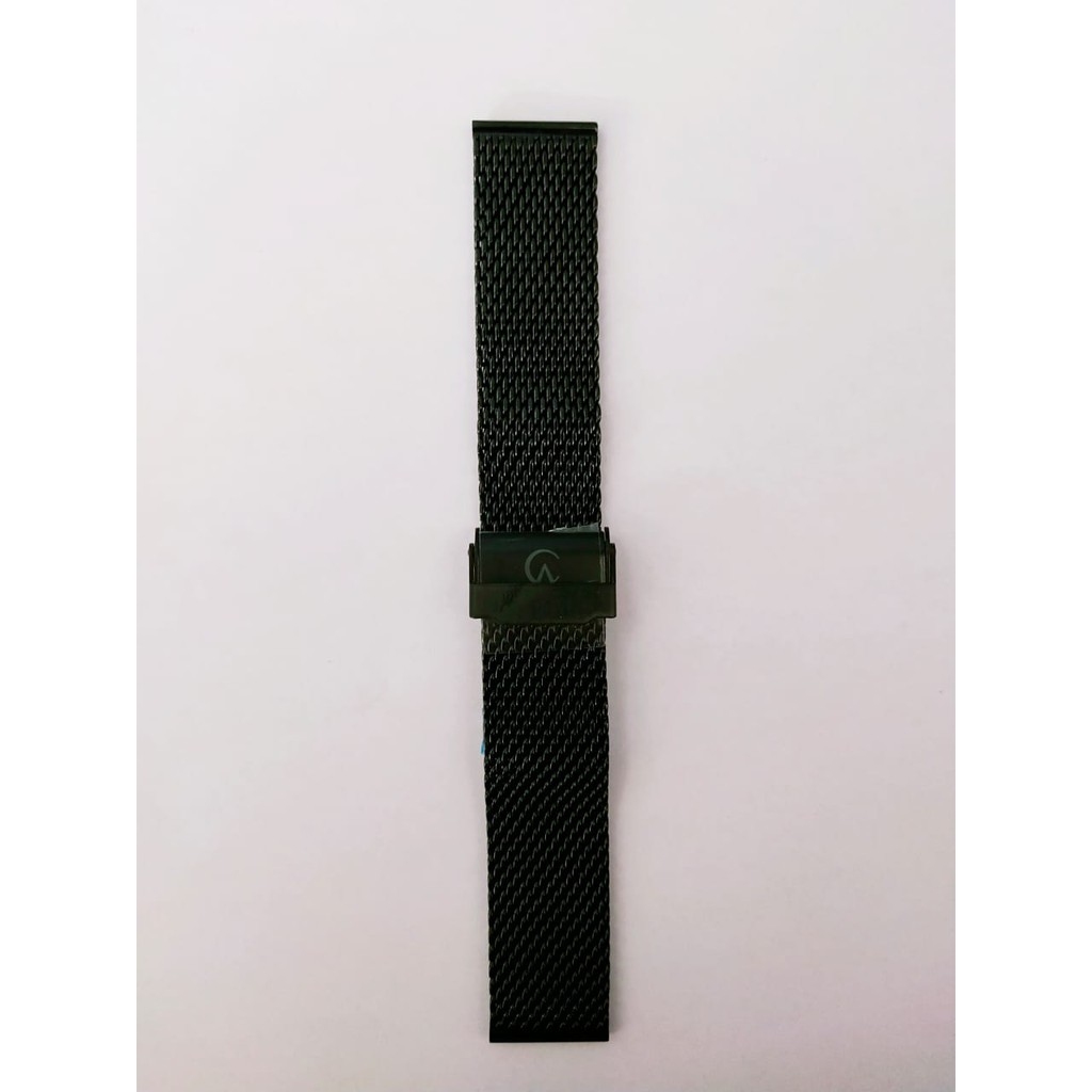 [Free Baterai] TALI RANTAI PASIR ALEXANDRE CHRISTIE 22 MM FULL BLACK STAINLESS STEEL ORIGINAL