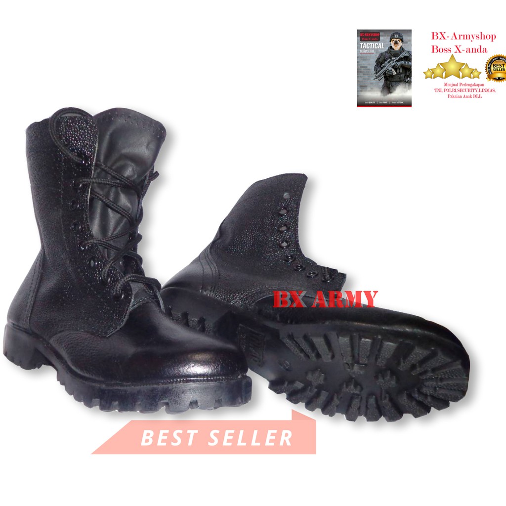 SEPATU PDL KULIT JERUK ASLI PREMIUM SEPATU JATAH TNI