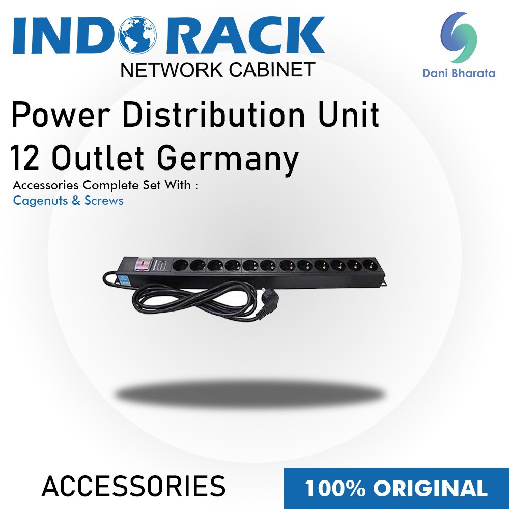 Indorack Aksesoris Power Distribution Unit 12 Outlet Germany