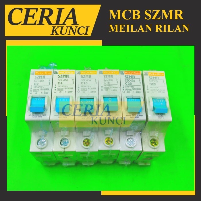 MCB SZMR MEILAN RILAN 2 AMPERE 4 AMPERE 10 AMPERE 16 AMPERE DLL.