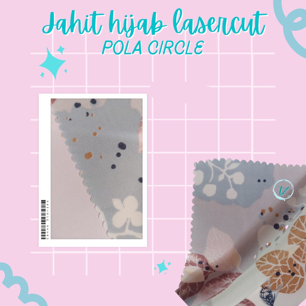 Lasercut hijab I Jasa jahit hijab segiempat