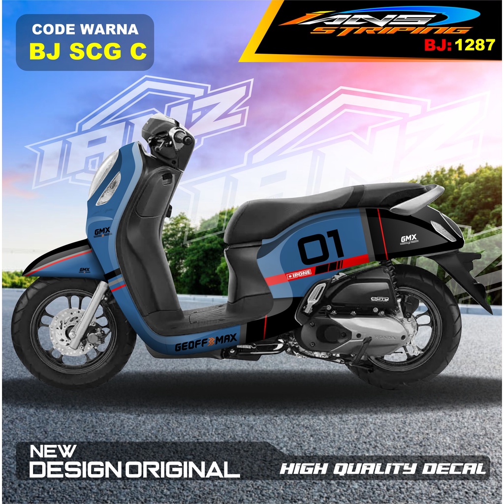 STICKER HONDA SCOOPY FULL BODY / STICKER VARIASI SCOOPY ELEGANT/ STICKER TERBARU