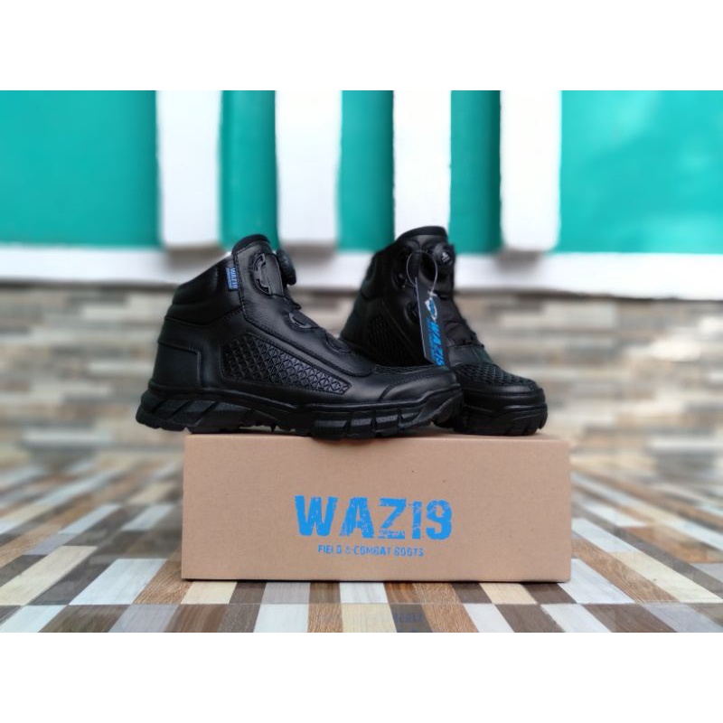 PROMO SEPATU PDH PDL TNI POLRI DINAS PNS TAWON TALIPUTAR BOA 6" MERK WAZ19
