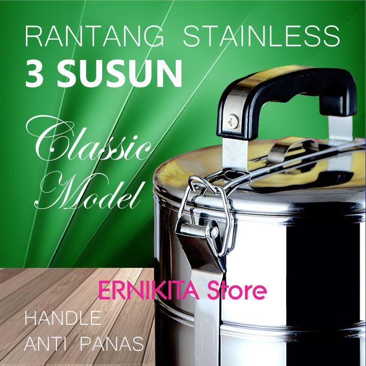 RANTANG STAINLESS 3 SUSUN - Rantang Makanan Catering