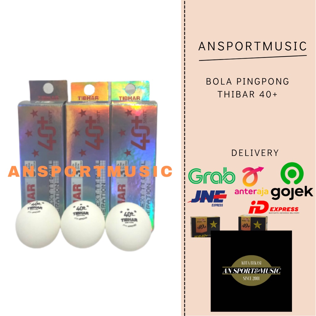 Bola Pingpong Tenis Meja TIBHAR 40+ Original 100%