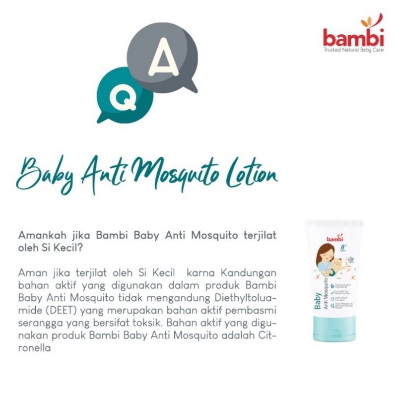 Bambi Baby Anti Mosquito With Citronella Oil 50 ml/Lotion Anti Nyamuk Bayi