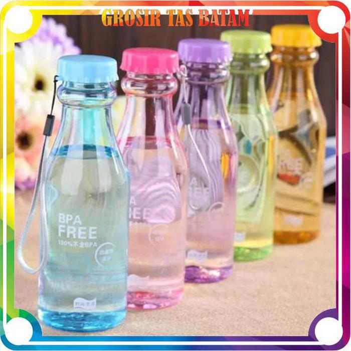 

lidya_viani R040 BOTOL MINUM AIR SODA BPA FREE ANTI TUMPAH BOTTLE WARNA WARNI IMPORT BATAM