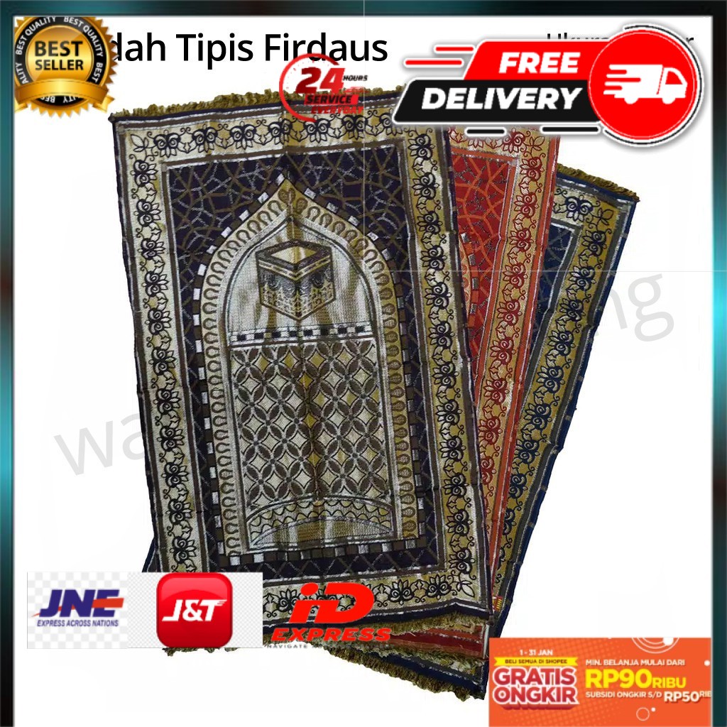 Sajadah besar tipis grosir kodian - Sejadah turkey turki turkiye Firdaus 70x110cm