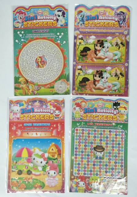 Stiker Anak Cewe Fancy Themed Loll Murah Besar 6pcs Souvenir Ultah Anak Murah