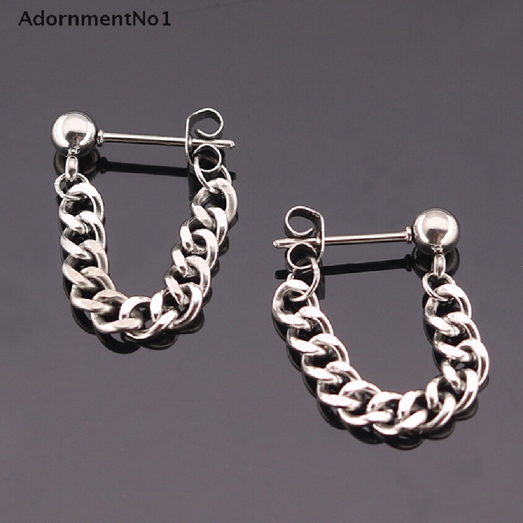 (AdornmentNo1) Anting Gantung Panjang Kait Gaya Hip Hop Motif Geometri Aksen Rumbai + Bola Untuk Perhiasan Pria / Wanita