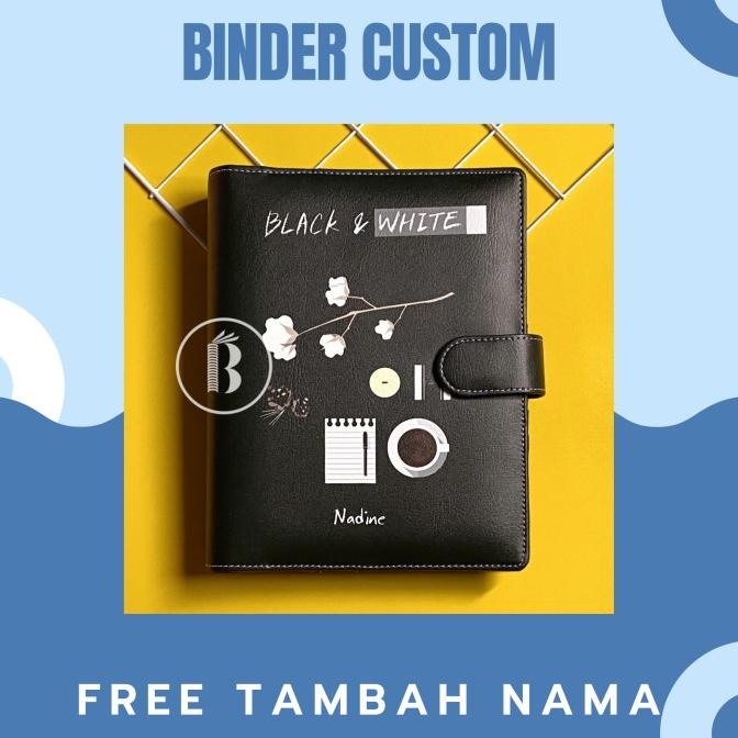 

Office & Stationery | Document Organizer | Binder Custom Printing Black And White Free Tambah Nama A5 B5 A6 | Best Seller