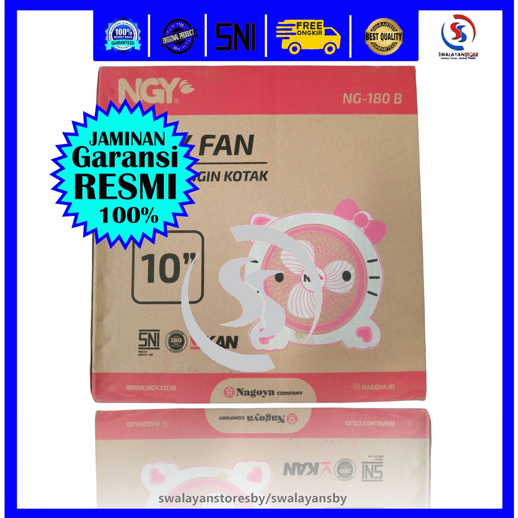 KIPAS ANGIN BOX FAN HELLO KITTY GARANSI RESMI