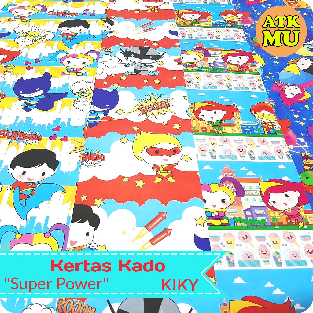 

Kertas Kado "Superhero" Super Power Kiky