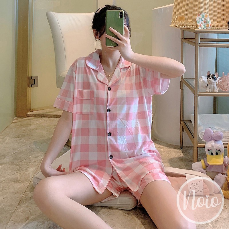 BAJU TIDUR WANITA LENGAN PENDEK CELANA PENDEK KOREA SHORT SLEEVE PANS PIYAMA WANITA DEWASA IMPORT ONE SET - SSP MIX1-4
