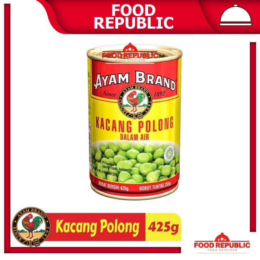 

AYAM BRAND KACANG POLONG 425 GR PROCESSED PEAS IN WATER KALENG HALAL