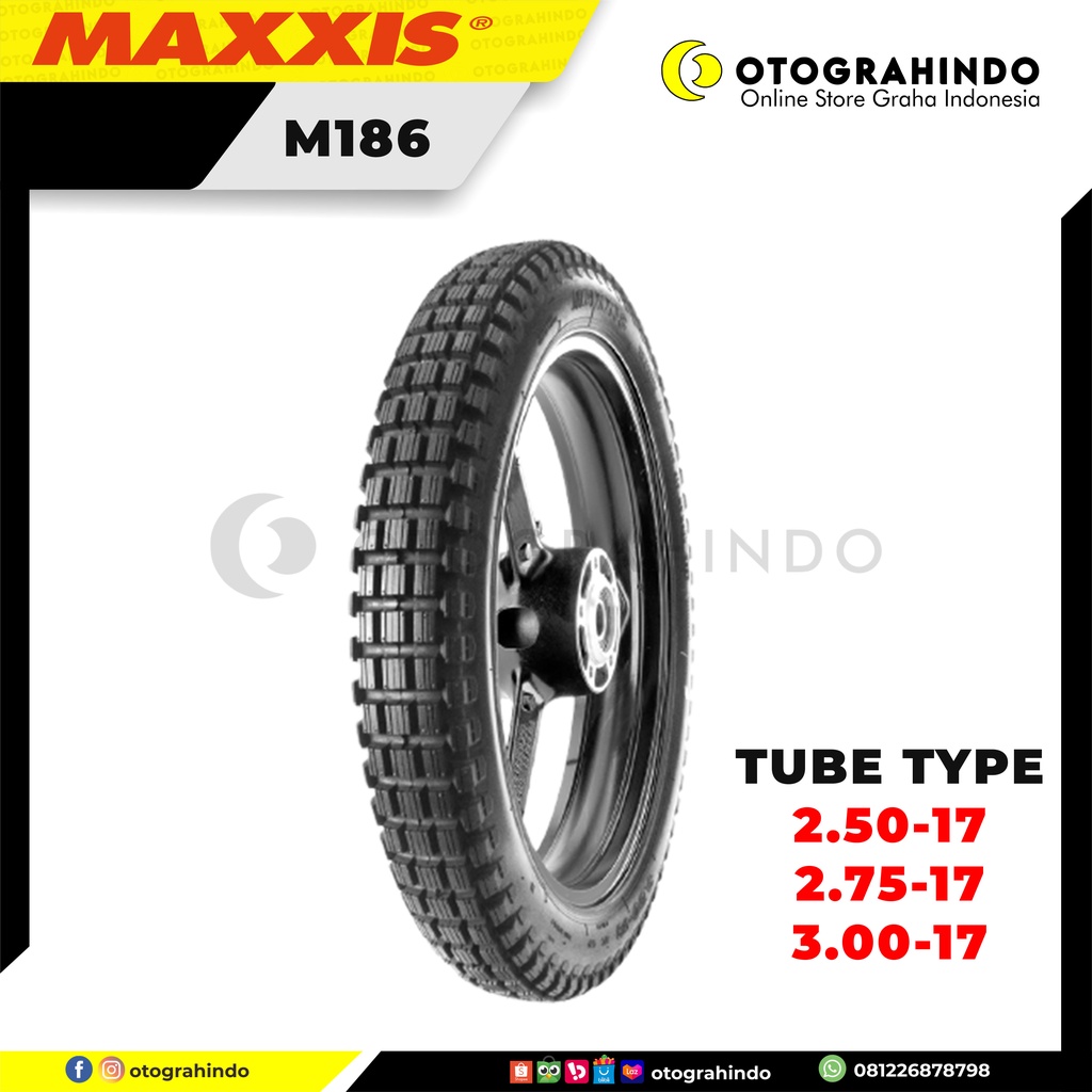 Ban Luar Motor Trail MAXXIS M186 Ukuran 250 275 300 Ring 17 TUBETYPE Ban Off Road