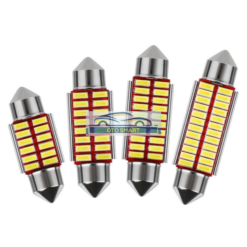 Lampu LED Plafon Kabin Mobil 4014/ 31MM 12SMD &amp; 36MM 16 SMD Headsink Light Canbus Feston