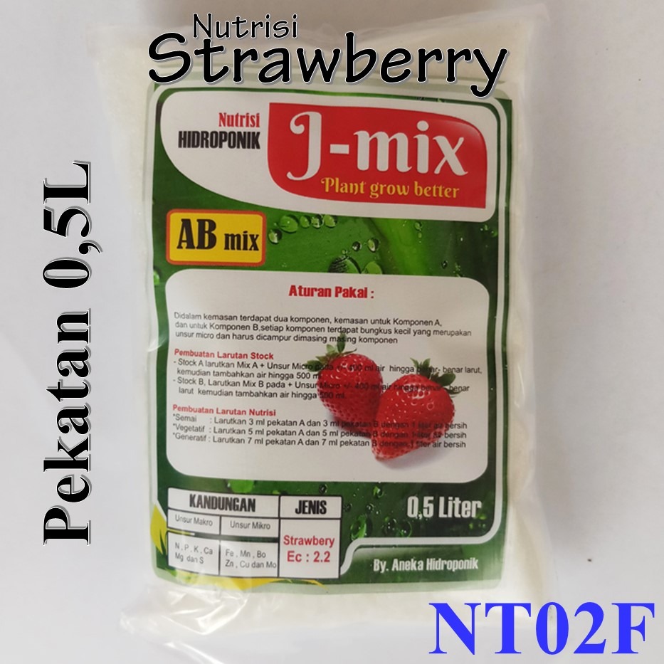 AB Mix Strawberry Pekatan 500 ml / AB Mix 0.5 L / J-Mix / Nutrisi Pupuk Hidroponik Kemasan Kecil