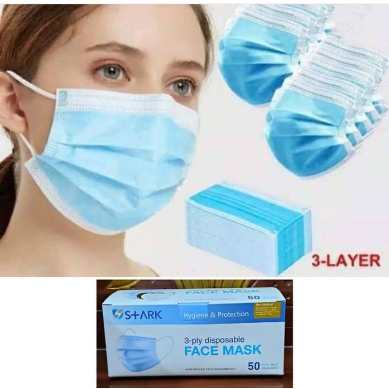 masker earloop 3play isi 50pcs