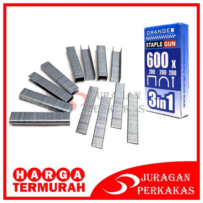 

ORANGE REFILL STAPLE GUN 3 WAY ISI ULANG STAPLES TEMBAK HEKTER 3 IN 1