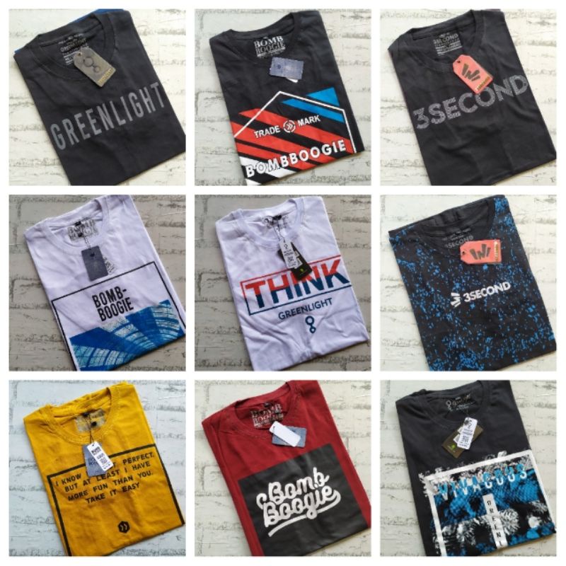 (6 KAOS) Paket Usaha Baju Kaos Distro Murah/Peluang Usaha Kaos Distro Pria/Paket Hemat Baju Pria Pre