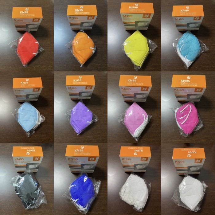 MASKER DUCKBILL KN95 10PCS 5PLY WARNA WARNI BIRU PINK KUNING ORANGE MERAH ABU HITAM PUTIH UNGU NAVY