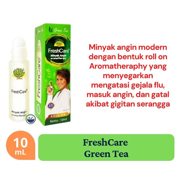 FreshCare Roll On Minyak Angin Aromatherapy 10 mL Green Tea