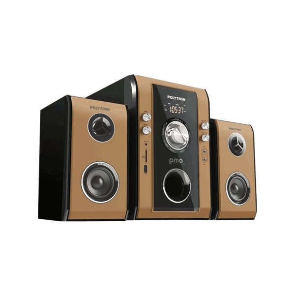 Speaker POLYTRON PMA 9523 Audio ADA RADIO  HITAM PUTIH GOLD