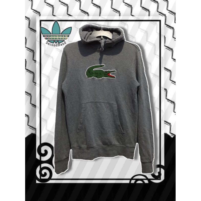 2pcs Hoodie Lacoste abu tua dan abu muda