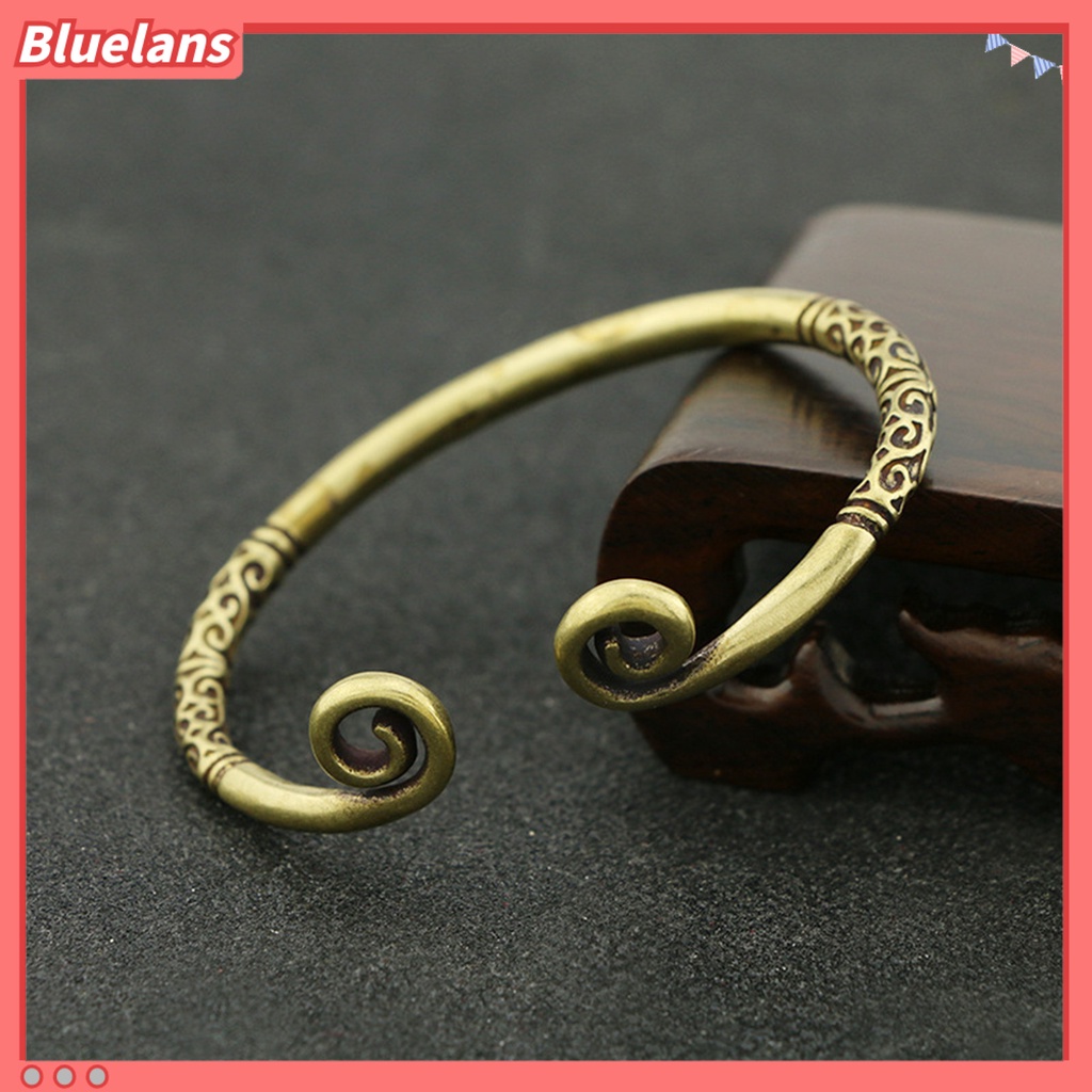 Bluelans Man Woman Brass Adjustable Hand Bracelet Bangle Valentine Day Jewelry Gift Cuff