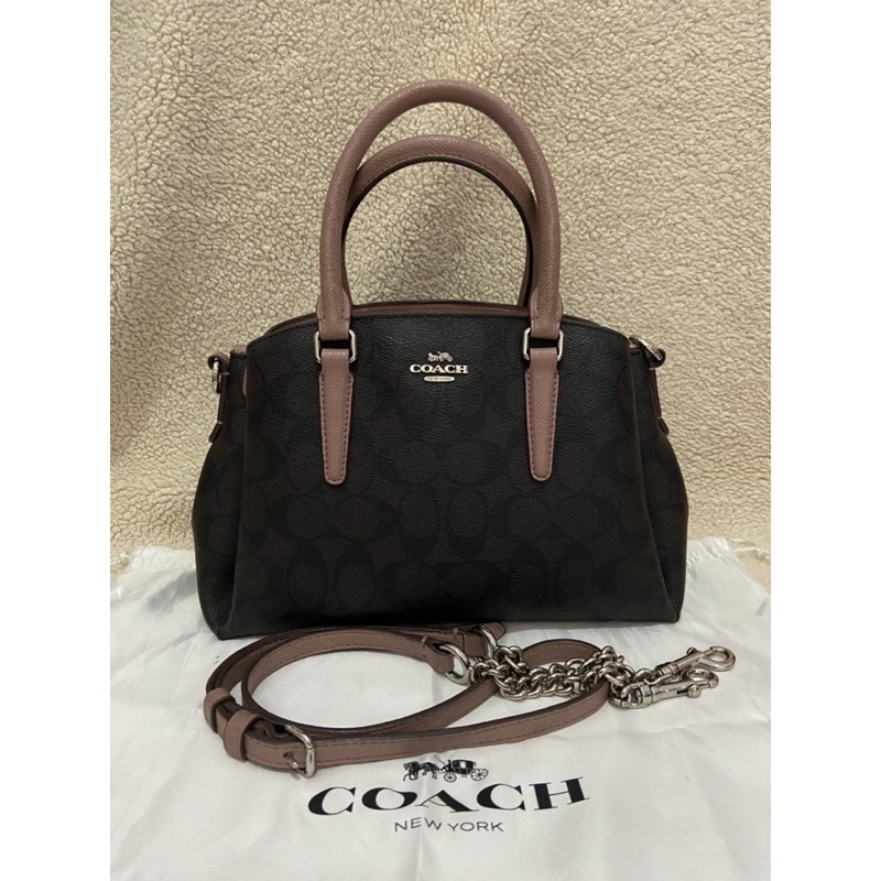 tas coach mini sage preloved