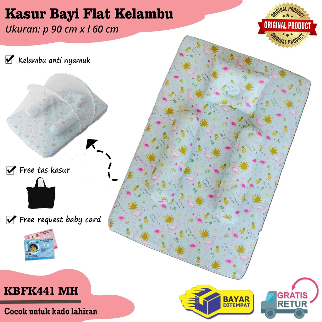 Kasur Bayi Flat Paket Perlengkapan Bayi Baby Gift Set Kado Lahiran Tempat Tidur Baby-KBFK441MH