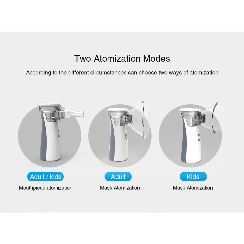 Nebulizer portable alat terapi pernapasan asma untuk anak dan dewasa + kabel USB