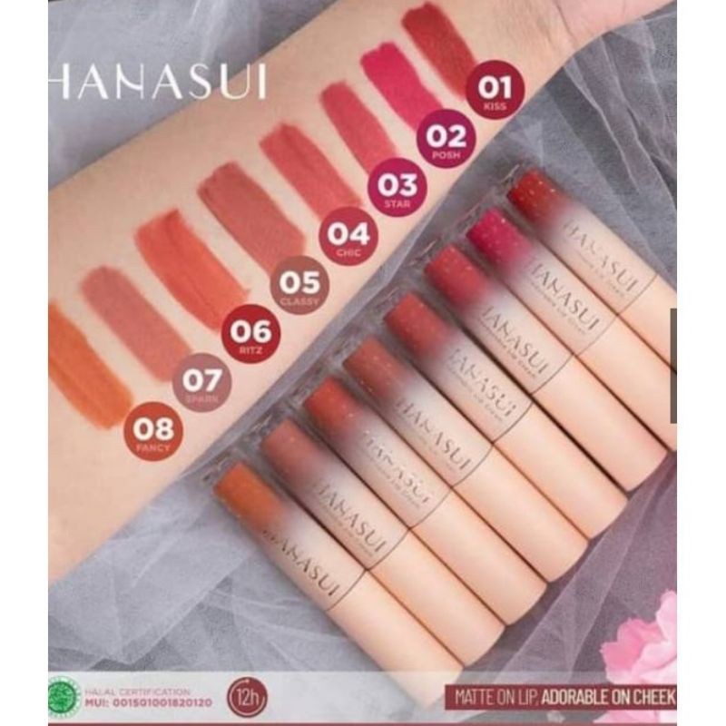 Medan Termurah Bpom Lipcream Velvet matte by hanasui Lipstick wanita cantik