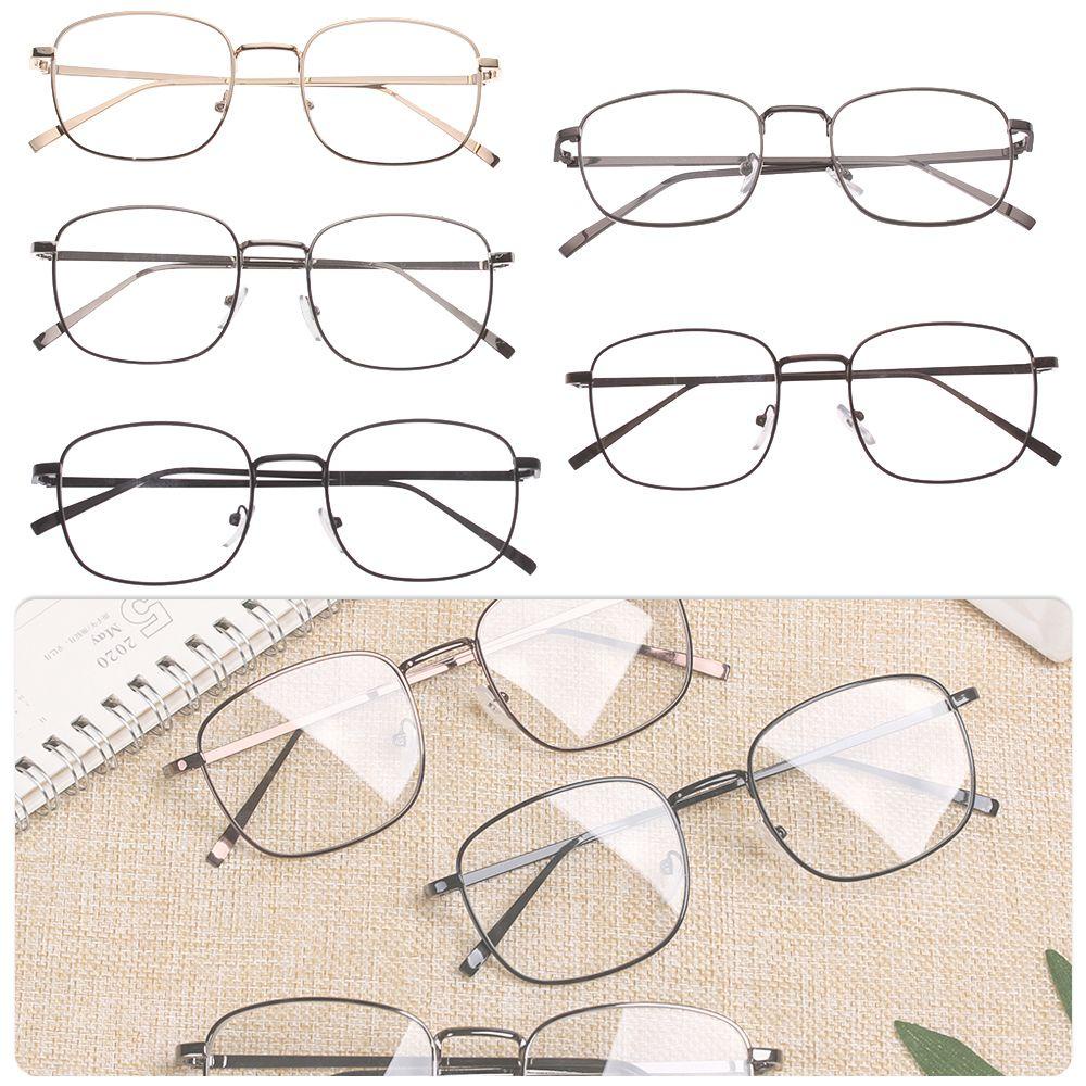 Nanas Kacamata Kotak Wanita Pria Vision Care Metal Optical Glasses