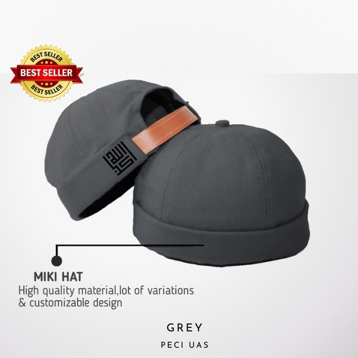 Topi Peci Miki Hat Uas - Topi Peci Model Trendy Stylish Muslim Bahan Rafel Daimaru Kualitas Premium