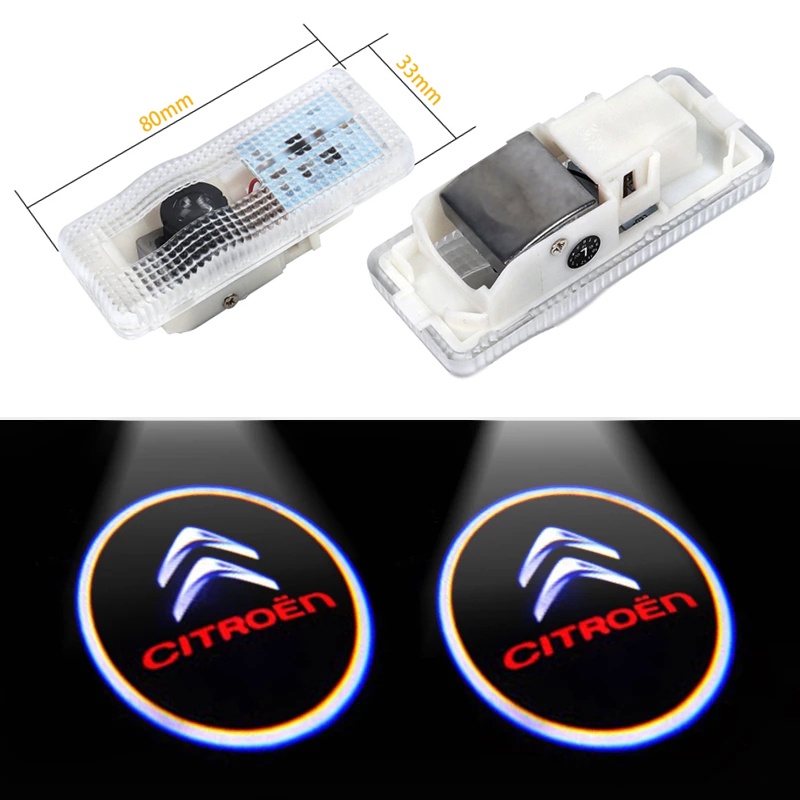 2pcs Lampu Led Proyektor Laser Pintu Mobil Untuk Citroen C3 C4 C5 C2 PICASSO XSARA A51 C6 C8 DS3