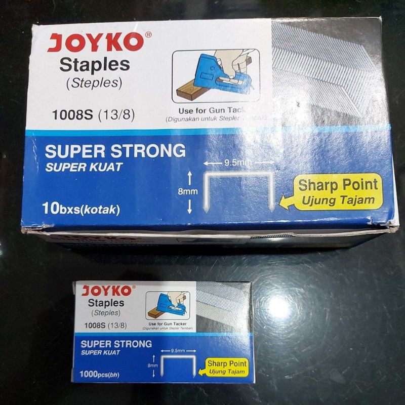 

joyko isi staples guntacker 1008s (tertera harga 10 kotak kecil)