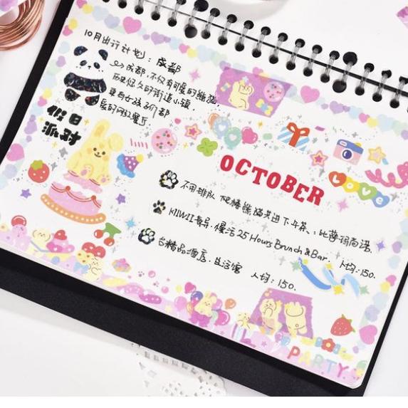 

Promo - Masking Tape Washitape Cartoon Set Rabbit dan Bear 1 Box isi 5 pcs