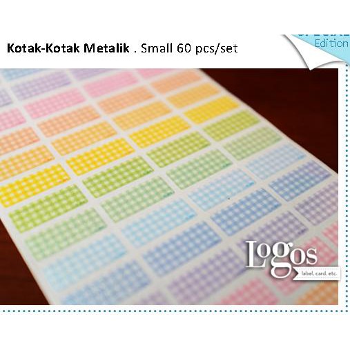 

xvf-002 Kotak Small. Special edition. Sticker polos label nama anak waterproof