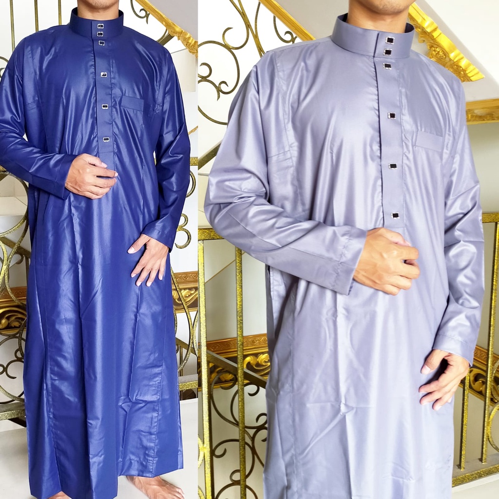 Jubah Gamis Pria JUbah Muslim gamis muslim pria jubba al faan lengan oblong/non manset model haramai