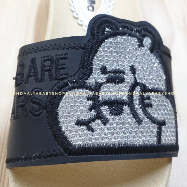 Sendal Anak Perempuan Usia 3 4 5 6 7 Tahun Slop BEAR HITAM SIze 26-35 - Sandal Anak Cewek FlipFlop Anti Licin SALE