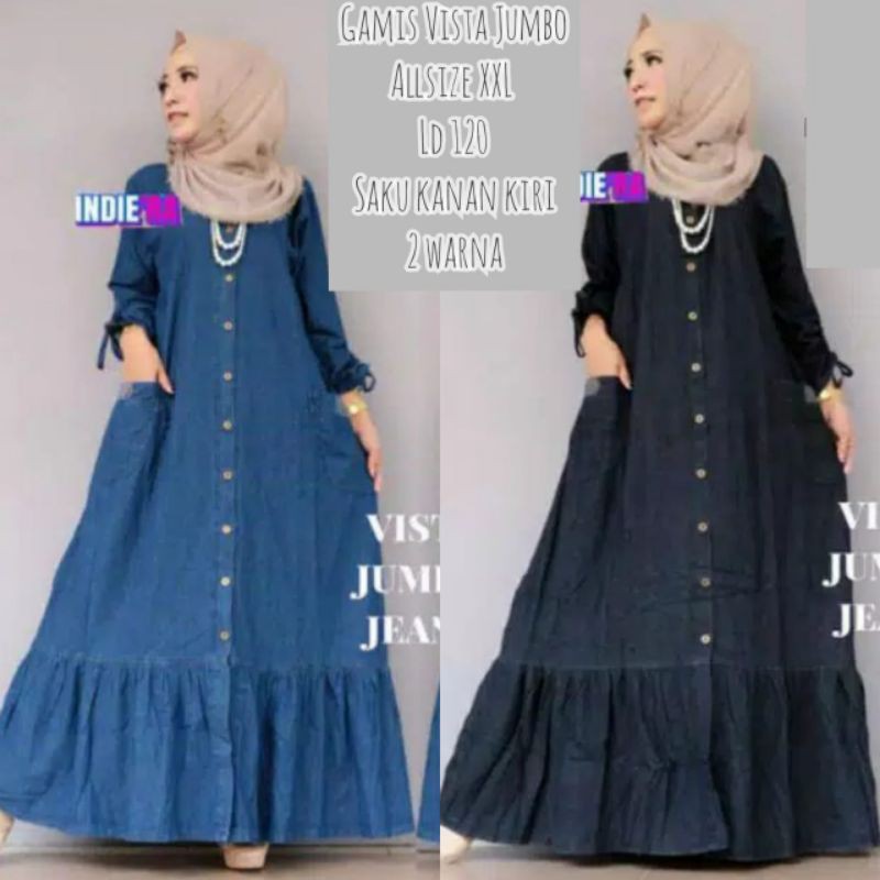 Gamis jeans jumbo vista LD 120