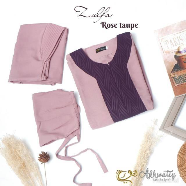 Gamis syari polos zulfa set