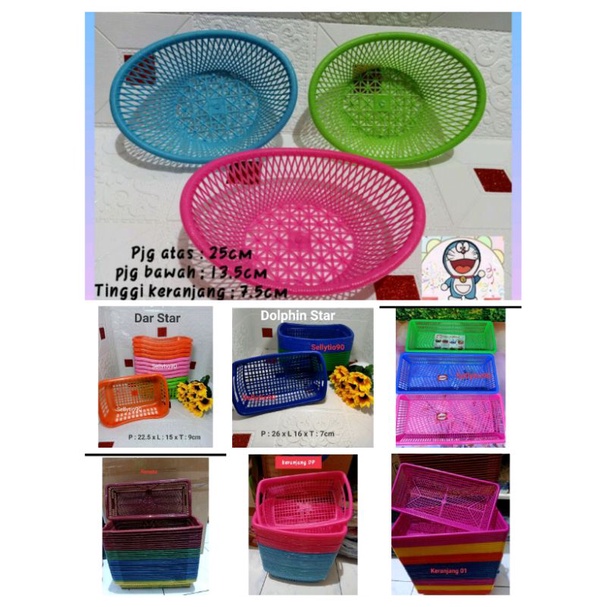 keranjang plastik shinpo / Renata /dolphin star/ Dar star / keranjang DP / keranjang surat/ keranjan