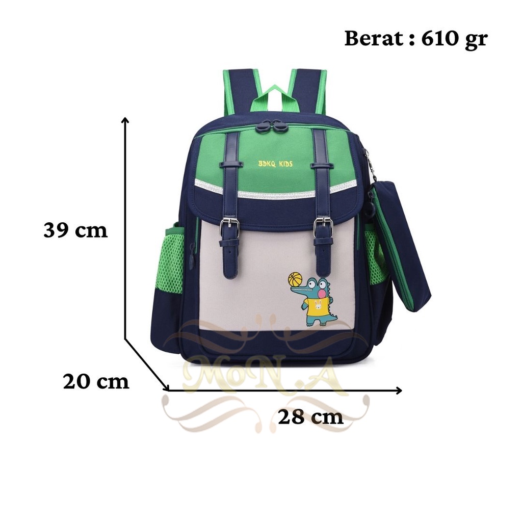 [MONA] Tas Ransel Anak Sekolah Warna Cakep Motif Imut dan Keren Kualitas Import Premium -M0207