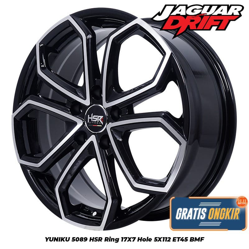 Velg Ban mobil Hsr YUNIKU Ring 17x7 Hole 112 ET 45 BMF Bisa Buat Mobil Mercy Xpander Rush terio dll 
