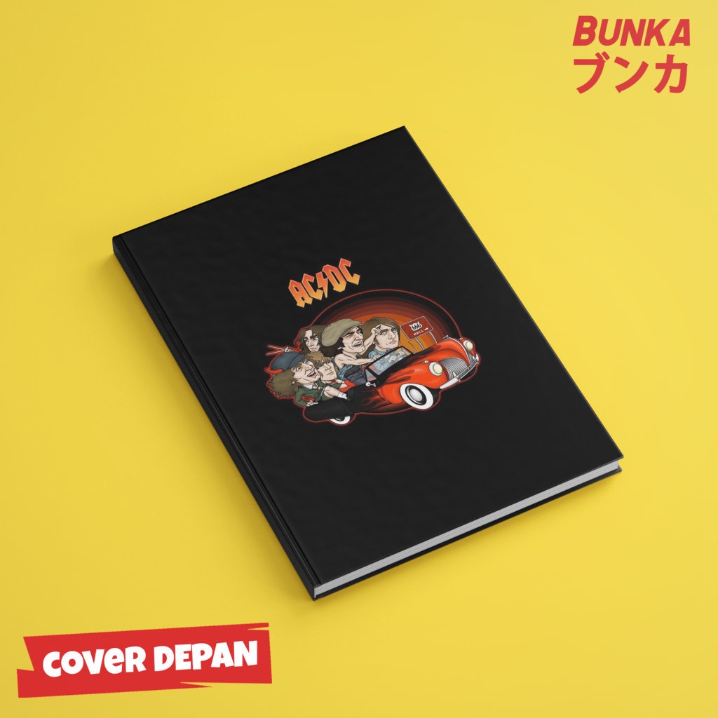

Notebook 80's Band ACDC Hardcover A5 Buku Tulis Catatan Notes Agenda Planner Jurnal