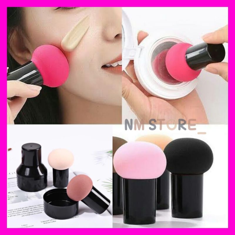 Sponge Make Up Bentuk Jamur Sponge Beauty dgn Gagang Sponge